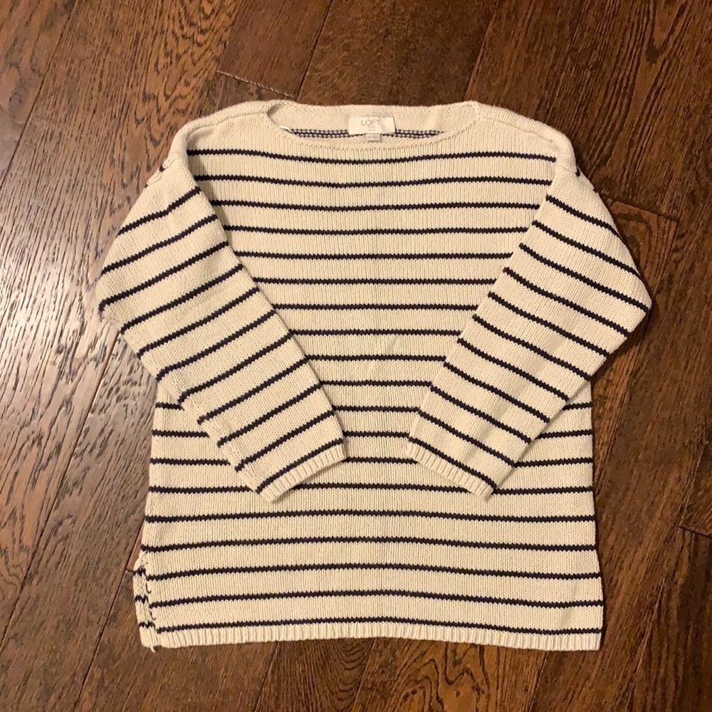 Loft Outlet striped knit sweater.